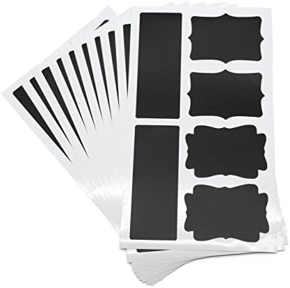Goldensunny Chalkboard Labels - 60 Pcs Reusable Chalkboard Stickers for Jars, Glasses, Kitchen, - Waterproof