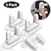 Door Lever Lock - Child/Pets Proof Door Handle Lock with 3M Adhesive - Child Safety Locks by AIRSPO (White, 4 Pack)