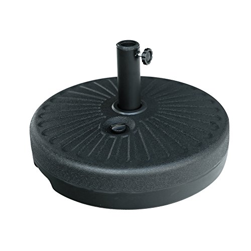 FLAME&SHADE Round Plastic Patio Umbrella Stand Outdoor Parasol Umbrella