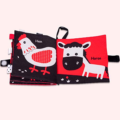 Black and White Books for Infant Crinkle Book Newborn 012 Months, High