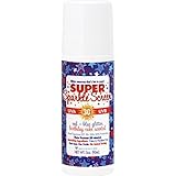 Super Sparkle Screen Birthday Cake Scented Red and Blue Glitter 30 UVA/UVB Sunscreen Roll On Stick