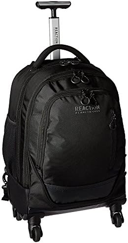 Kenneth Cole Dual Compartment 4-Wheel 17" Computer Carry-on Backpack in Black