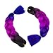 HVAXING 24 inch Ombre Jumbo Braiding Hair Extensions 2Pcs/Lot 100g/pcs High Temperature Kanekalon Fiber Crochet Twist Braids (Black-Purple-Light blue)
