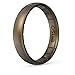 Enso Rings Thin Elements Silicone Ring Infused with Precious Elements – Stackable Wedding Engagement Band – 4.3mm Wide, 1.75mm Thick