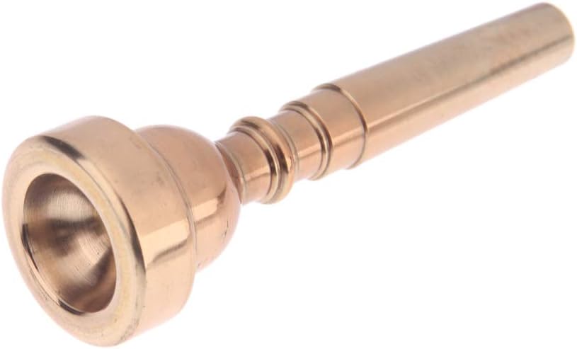 Aofocy Trumpet Mouthpiece Copper Alloy Gold Plated 5C Trumpet Stylish Gold