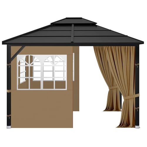 Aonear Gazebo Privacy Curtains 10x12 with PVC Windows Review: Universal Replacement Side Walls image 16