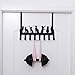 Wintek Over the Door Hook Hanger, Heavy Duty Organizer Rack for Towel, Hat,Hoodies,Coat , Cloth,Bag - 8 Hooks (Black)