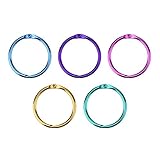 Outus Loose Leaf Binder Rings Metal Book Rings 1 Inch, Multicolor, 50 Pieces