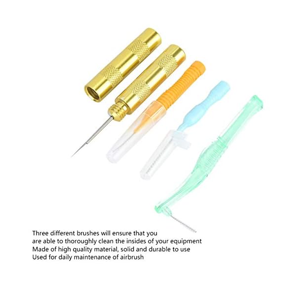 4 Stück Airbrush, Nylon Flaschenrohrreiniger Set Edelstahlhalter Airbrush Reinigung für Flaschengläser Strohreinigung – Bild 8