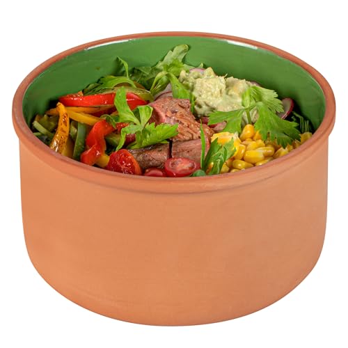 Restaurantware Terracotta Cazuela Bowls 2 Pack of 68 oz Durable Rustic Serving…