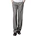 MARKLESS Men Summer Thin Straight Linen Pants Casual Commercial Slim Fit Beach Trousers Gray
