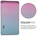 kwmobile TPU Silicone Case Compatible with Huawei MediaPad T3 7.0 - Case Soft Flexible Protective Cover - Bicolor Dark Pink/Blue/Transparent
