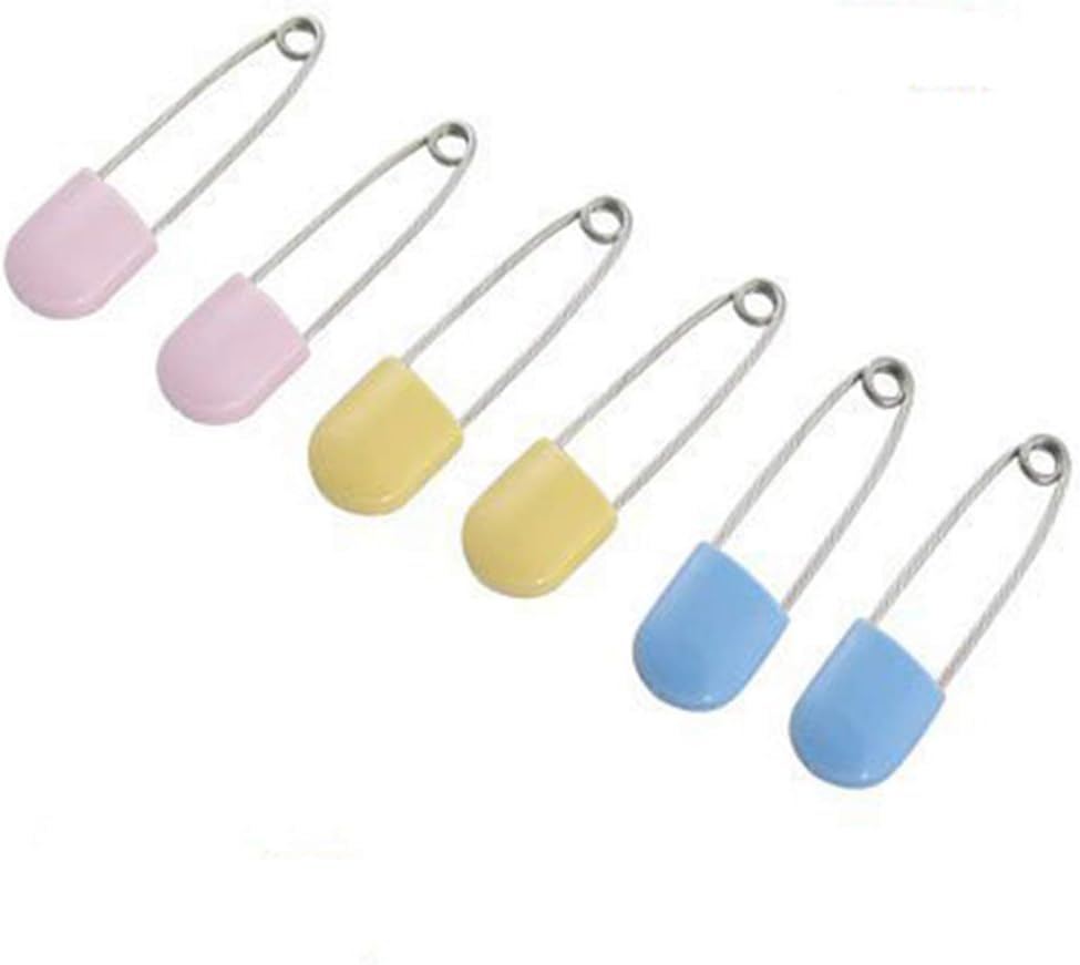 6Pcs Colorful Pegs Assorted Colors Safety Pins Baby Kids Diaper Pin, Diaper Pins, Pin and Hooks
