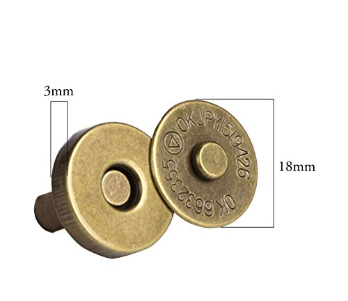image for Onwon 20 Set Magnetic Snaps for Purse Magnetic Bag Fastener Clasp Magn