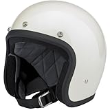 Biltwell Inc. Bonanza Gloss Vintage White Open Face Helmet Large