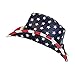 USA American Flag Straw Cowboy Hat w/ Shapeable Brim, Red, White, Navy Blue