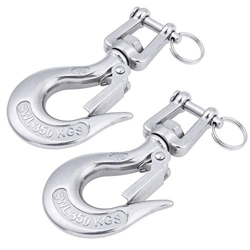 AOWISH 2Pack 304 Stainless Steel Clevis Slip Hook with Safety Latch 1/
