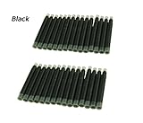 Jinhao Fountain Pen Ink Refill Cartridges International Standard Size, 30 PCS, Black Color