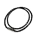 Handmade Leather Bracelets by Karma Leather: Vintage Infinity Wrap Style Leather Wristband For Men & Women - With Durable, Extra Strong Stainless Steel Clasp Braided Leather Cuff Bracelet and Watchband, 16.5 Inches Long (Black)