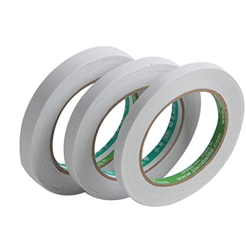 Hapy Shop 6 Rolls Double Sided Tape Strong Adhesive Sewing Tape, 3 Different Width 2 Sided Tape for Crafts, Card Making,School Stationery Supplies,32 Yards Each roll (Width: 6mm/ 9mm/ 12mm/ 15mm)