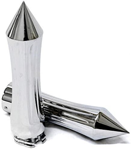 WASTUO motorcycle barbed chrome handle is suitable for cruisers, choppers, Suzuki, Kawasaki, Yamaha, metric motorcycles, pigs with 1-inch throttle handles