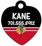 Chicago Blackhawk Pet Id Tag for Dogs & Cats Personalized w/ Name & Number