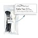 Simple Deluxe HICBLETIE6 200-Pack 6 Inch Self-Locking Versatile Nylon Cable Wire Zip Ties in Black & White, 6-Inch 200pcs