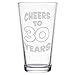 Shop4Ever Cheers To 30 Years Laser Permanently Engraved Beer 16 oz. Pint Glass ~ Unique Gift for 30th Birthday ~ Funny Drinking Tumbler Cup ~ (1-Beer Pint Glass)