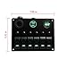 Switch Panel Boat Car Marine Switch Panel 6 Guang , TEQStone LED Rocker Blank Switch Panel with Circuit Breakers&Digital Voltmeter+12V Cigarette Socket & USB Power Charger Adapter (Green)