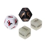 HUImiai 4pcs Sex Funny Dice Game Toy Set,Adult Couple Bachelor Party Gift