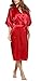 Avidlove Women's Robes Long Classic Satin Lounge Wedding Kimono Nightwear, Red (FBA), Medium