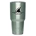 DD329 2 Pack- Shark Fin in Water Decal Sticker (Decal ONLY Cup NOT Included) | 3 inches | Premium Quality Black Vinyl | Camping Tumbler Decal…