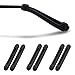 L-HYDRONE Glasses Strap Holder 6-Pack Outdoor Sport Anti-Slip Eyewear Retainer Ears Will Not Be Hurt Soft Silicone Glasses (Black)