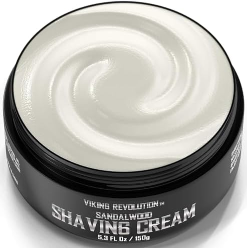 - Luxus-Rasiercreme Männer - Sandelholzduft - Weiche, Glatte & Seidige Shaving Cream Men - Reichhaltiger Schaum für die Sanfteste Rasur - 150 g