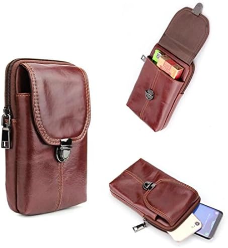 iPhone X Case,Esing Outdoor Universal Genuine Leather Wallet Case Holster Waist/Belt Bags for Iphone 6 6s 7 8 plus/Samsung S6 S7 S8 edge plus/Note edge FE 4 5 F&amp;LG V10 V20 (Style C)