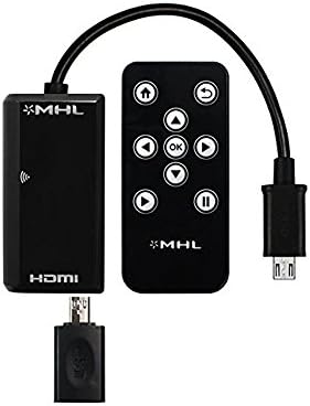 NAMEO MHL to HDMI Adapter, Micro USB to HDTV AV Cable with Remote Control for Samsung Galaxy S2 S3 S4 S5 Note 2/3/4 HTC one LG Huawei etc