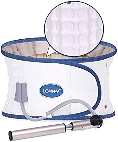 Inflatable Decompression Back Belt, Back Support & Lumbar Traction Belt-Lumbar Support Belt for Lower Back Pain Relief (White)