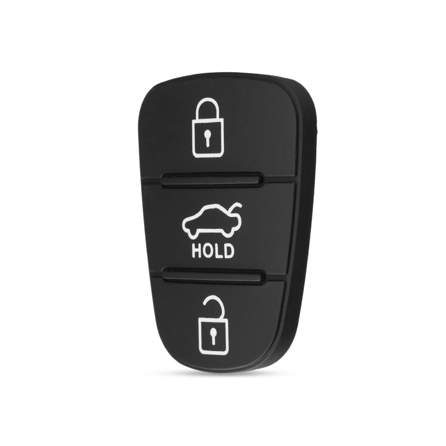 HooRLZ 2 Pcs Hyundai 3 Button Pad For Remote Car Key Button Replacement, Kia Car Keypads, Rubber Pad For Hyundai i10 i20 i30 ix20 ix35 Kia Ceed Soul Venga Sportage Key