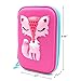 SOOCUTE Elegant Fox Hardtop Pencil Holder Cute EVA Pencil Case With Big Capacity For Kids (Pink)