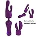 Wand Vibrator Toy with Movable Multi-Speed Head for Women, SHEQU Vibrating Body Massager with 10 Vibration Waterproof Massaging with Two Attachment Stimulator