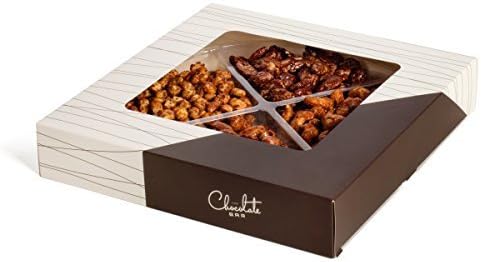 The Chocolate Bar- Kosher Gourmet Glazed Nuts Gift Platter 4-sectional