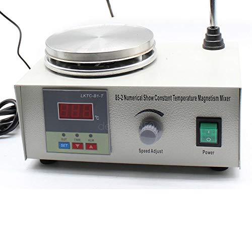 Magnetic Stirrer, Digital Display 85-2 Magnetic Stirrer Laboratory Magnetic Heating Hot Plate Mixer 1000ml 110V (USA Stock) - Thumbnail 3