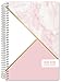 HARDCOVER Academic Planner 2019-2020: (June 2019 Through July 2020) 5.5 Daily Weekly Monthly Planner Yearly Agenda. Bonus Bookmark, Pocket Folder and Sticky Note Set (Pink Marble Triangles)