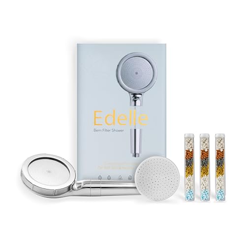 Edelle BERN Shower Head Filter for Skin & Hair Routine – Beauty-Driven Multi-Layer Filtration – Helps Reduce Chlorine & Impurities