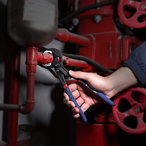 WORKPRO 10-Inch Groove Joint Pliers, Fast Adjust Tongue and Groove Pliers, V-Jaw Water Pump Pliers with Comfort Grip