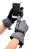 D Diana Dickson Men's Winter Waterproof Touchscreen Snowboard/Ski Gloves