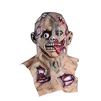 Gunel Scary Mask Halloween Scary Mask Latex Halloween Costumes Rubber Halloween Decorations for Zombie Mask (Yellow)