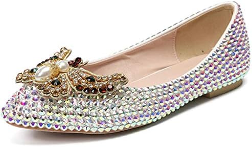 Dannv Wedding Shoes Comfortable Bow Bridal Shoes Color Pointed