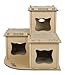 Petique Feline Fortress Cat House: Eco-Friendly, Cat-Shaped Entrances, Fish-Shaped Handles, 7 Reversible Scratchboards, Lightweight, Easy Assembly, Sustainable, Compostable, Supports UP to 30LBS