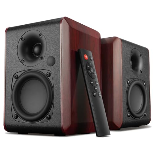 Saiyin Powered Bluetooth Bookshelf Speakers